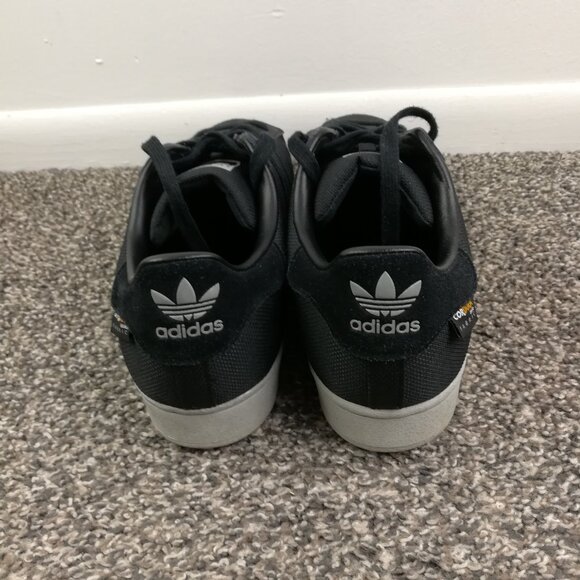 Adidas Shoes Mens Size 10 Superstar Black Gold Metallic Leather Casual Cordura main image 5